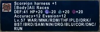 Scorpion harness +1 - HorizonXI Items